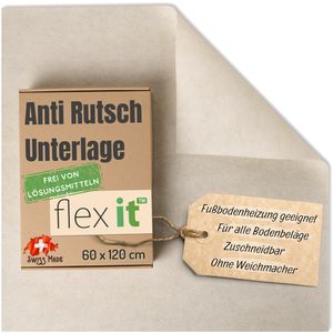 flex it™ Basic Teppichunterlage | Antirutschmatte für Teppiche | Ohne Weichmacher & PVC | 60x120cm