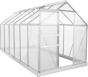 Zelsius Aluminium Gewächshaus SET, 380 x 190 cm, inkl. Fundament Zelsius Aluminium Gewächshaus SET, 380 x 190 cm, inkl. Fundament