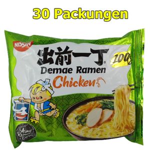 Nissin Instant Nudeln Chicken 30er Pack (30 x 100g) asiatisches Nudelgericht