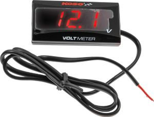KOSO Volt Meter SUPER SLIM rot