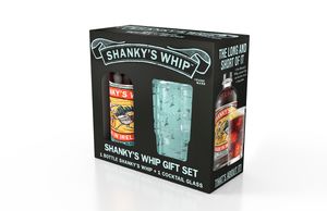 Shanky's Whip Original Black Irish Whiskey Liqueur 0,7l Geschenkset mit Glas