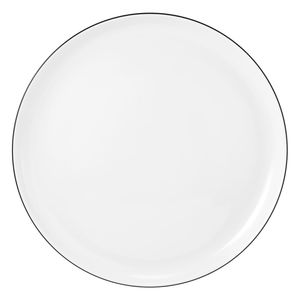 Seltmann Weiden Lido Black Line tanier na večeru, tanier na večeru, servírovací tanier, porcelánový tanier, tvrdý porcelán, čierny, Ø 26,2 cm, 1737143