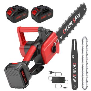 Akku Kettensägen,Mini Kettensäge, 12" Elektro-Kettensäge 2 Akkus,Handkettensäge Akku mit Sicherheitsschloss für Gartenscheren Astschere Holzschneidenz Akku Kettensägen,Mini Kettensäge, 12" Elektro-Kettensäge 2 Akkus,Handkettensäge Akku mit Sicherheitsschloss für Gartenscheren Astschere Holzschneidenz
