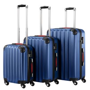 Koffer-Baron® Trolley Kofferset »Hartschalenkoffer-Set 3-tlg. ABS, Naviblau«