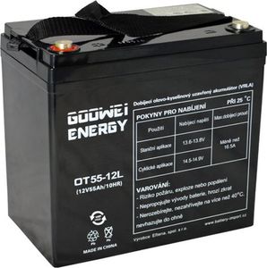 GOOWEY ENERGIE Pb Sicherung Akkumulator VRLA GEL 12V/55Ah (OTL55-12)
