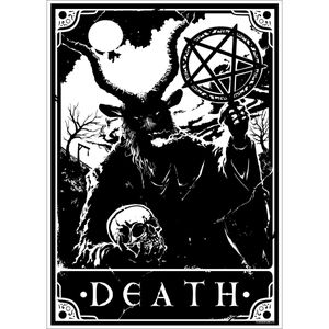 Deadly Tarot - Poster "Death", Mini GR3134 (Einheitsgröße) (Schwarz/Weiß)