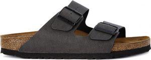 Birkenstock Arizona Pantolette Damen , Herren pull up anthracite Birko-Flor, Farbe:grau, Größe:36, Weite:Schmal