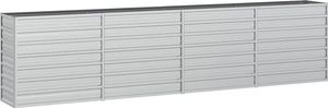 vidaXL Garten-Hochbeet 320x40x77 cm Verzinkter Stahl Silber