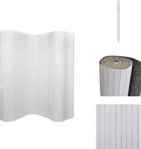 vidaXL Rozdzielacz do pokoju bambusowy biały 250×165 cm - Rozdzielacz do pokoju