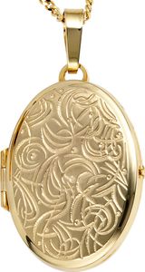 JOBO Medaillon 333 Gold Gelbgold teilmattiert