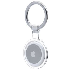 Cadorabo Schlüsselanhänger und Hülle für Airtag in Transparent Case Cover Anhänger Schutzhülle