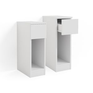 Vicco Nightstand Enton, 20 x 59.5 cm Set of 2, White