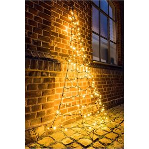 FHS  Lichterkette Weihnachtsbaum für Hauswand 2m 200 LEDs warmweiß IP44