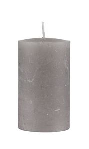 Kopschitz durchgefärbte Rustica Kerze, Stumpenkerzen Taupe, 25 x 8 cm, 1 Stück, rußarm, tropffrei