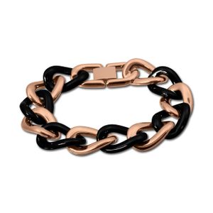 Amello Panzer Armband rosegold schwarz Damen Schmuck Edelstahl D2ESAX22S0