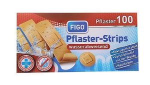 FIGO Pflaster Strips wasserabweisend 1 Pack à 100 Stück