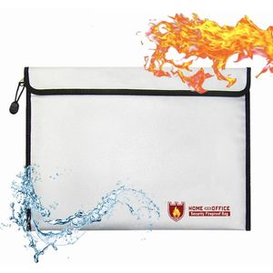 Feuerfeste Dokumententasche, feuerfeste Tasche 38 × 28 cm für Dokumente, Passport, Rechnungen, Scheine und Kleine