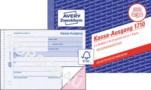 Avery Zweckform 1710, Kassa-Ausgang, A6 quer, selbstdurchschreibend, 2x40 Blatt