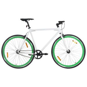 vidaXL Jízdní kolo s pevným převodem bílé a zelené 700c 51 cm