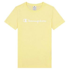 Damen Kurzarm-T-Shirt Champion  Big Script Logo Gelb Größe: M