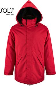 SOLS Herren Regen-Jacke Unisex bunda s polstrovanou podšívkou Robyn 02109 Rot Red 4XL