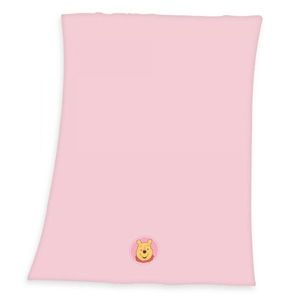 Disney Baby Decke Flauschdecke Winnie Pooh, rosa, 75 x 100 cm