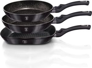 Berlinger Haus Satz Granitpfannen 20, 24, 28 cm Metallic Line Carbon Pro BH6904