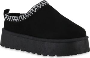 VAN HILL Damen Pantoffeln Hausschuhe Bequeme Prints Plateau Schuhe 840625, Farbe: Schwarz, Größe: 37 VAN HILL Damen Pantoffeln Hausschuhe Bequeme Prints Plateau Schuhe 840625, Farbe: Schwarz, Größe: 37