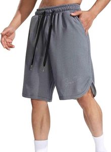 Herren Shorts in Unifarben - mit elastischem Bund und Kordelzug, lockere Passform, ideal für Basketball, Laufen, Training und Freizeitaktivitäten.