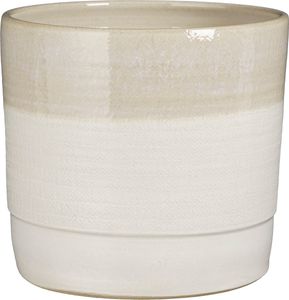 Mica Decorations Olof Blumentopf – H24 x Ø26 cm – Terrakotta – Creme