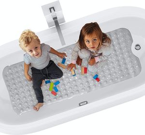 Antirutschmatte Badewanne Extra Lang Badewannenmatte Maschinenwaschbar Duschmatte mit Saugnäpfen 100x40cm für Kinder Erwachsene Badezimmer