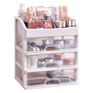 SEVERNO Make-up Organizer, Kosmetik-Organizer mit 3 Schubladen und Fächern in unterschiedlichen Größen, für Schminke und Schmuck, 23.3x17x26.8 cm