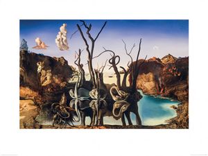 Salvador Dali Poster Kunstdruck - Swans Reflecting Elephants (60 x 80 cm)