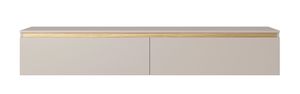 Selsey SENEY - TV-Möbel 175 cm taupe mit goldener Garnitur