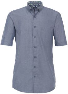 REDMOND Kurzarmhemd mit Brusttasche Blau L Comfort Fit