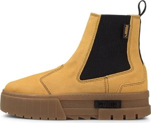 Puma - buty mayze chelsea zamsz platforma brązowy zln 0867