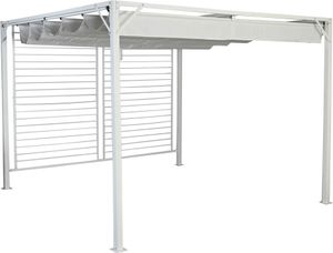 Pergola dkd home decor biela 296 x 296 x 225 cm oceľ Pergola dkd home decor biela 296 x 296 x 225 cm oceľ