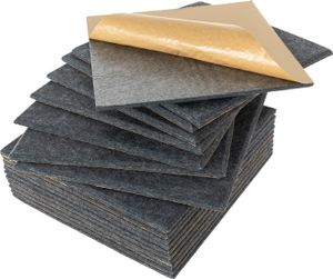 18 Stück Akustikpaneele selbstklebend hohe Dichte Wanddekoration Dunkelgrau 30*30cm