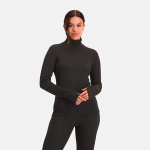 NOMAD® Rough Zip-Neck Thermo Control Damen-Shirt | L | Wolle & Polyester | Hervorragende Isolierung | Weich & Komfortabel