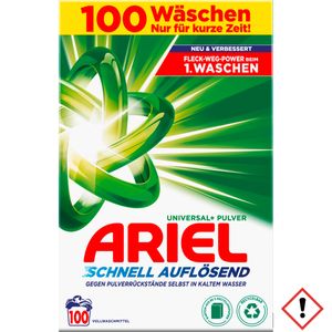 Ariel Universal+ Pulver Regulär Vollwaschmittel 100WL