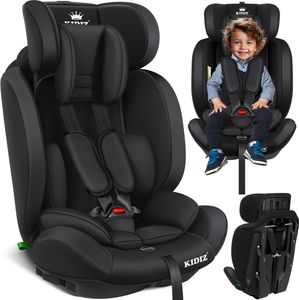 KIDIZ® Autokindersitz Kinderautositz ✓ Gruppe 1+2+3 ✓ 9-36 kg 5-Punkt-Sicherheitsgurt, Autositz, Kindersitz, Einstellbare Kopfstütze | Mitwachsende Sitzerhöhung 1-12 Jahre, Stabil und Sicher
