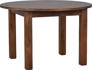 MiaMöbel Esstisch Colombo 120x76x120 cm Ausziehbar Modern Massivholz Teak Braun