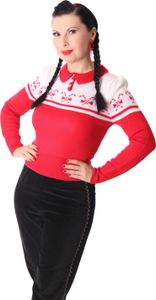 SugarShock Katika Candy Strickpullover 50er Jahre retro Jumper , Größe:S / M ( 36 - 38 ), Farbe:rot weiss SugarShock Katika Candy Strickpullover 50er Jahre retro Jumper , Größe:S / M ( 36 - 38 ), Farbe:rot weiss