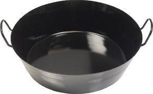 RIESS  Krapfenpfanne schwarz, emailliert, Höhe: 110 mm, ø: 400 mm