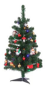 Black Box Trees Joy Künstlicher Weihnachtsbaum mit Dekoration und LED-Beleuchtung - H90 x Ø50 cm - Grün