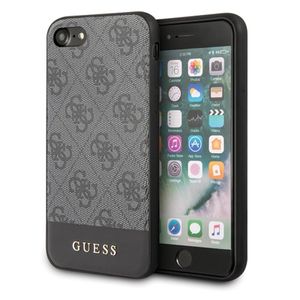 Guess Hard Case 4G Stripe für iPhone 7 8 SE 2020  grau Cover Schutzhülle