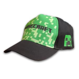 Minecraft Creeper - Basecap Baseball Kappe 54 oder 56 cm GrünSchwarz, Grün
