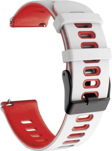 Sport Ersatz Armband für Honor Magic Watch 2 42mm Silikon Band Loop, Farbe:Weiß Rot