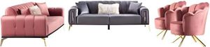 Wohnzimmer-Set 2tlg 3-Sitzer Sofa Sessel Textil 3+1 Sofagarnitur Modern Wohnzimmer-Set 2tlg 3-Sitzer Sofa Sessel Textil 3+1 Sofagarnitur Modern