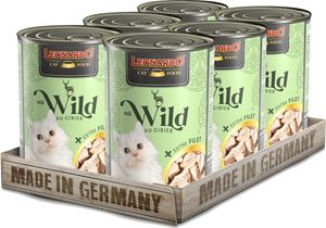 LEONARDO mit Wild + extra Filet, 6x400 g - Katzenfutter Nassfutter Katze